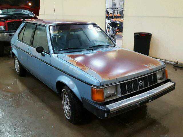 1984 PLYMOUTH HORIZON - License Plate