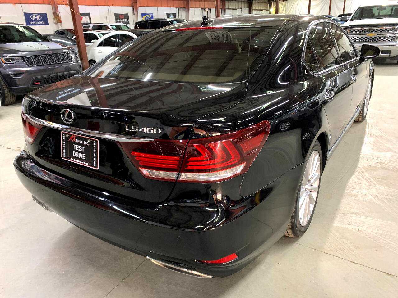 New black Lexus 3/4 back view