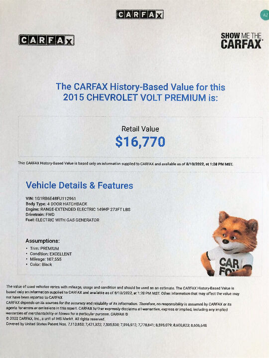 2015 CHEVROLET Volt
