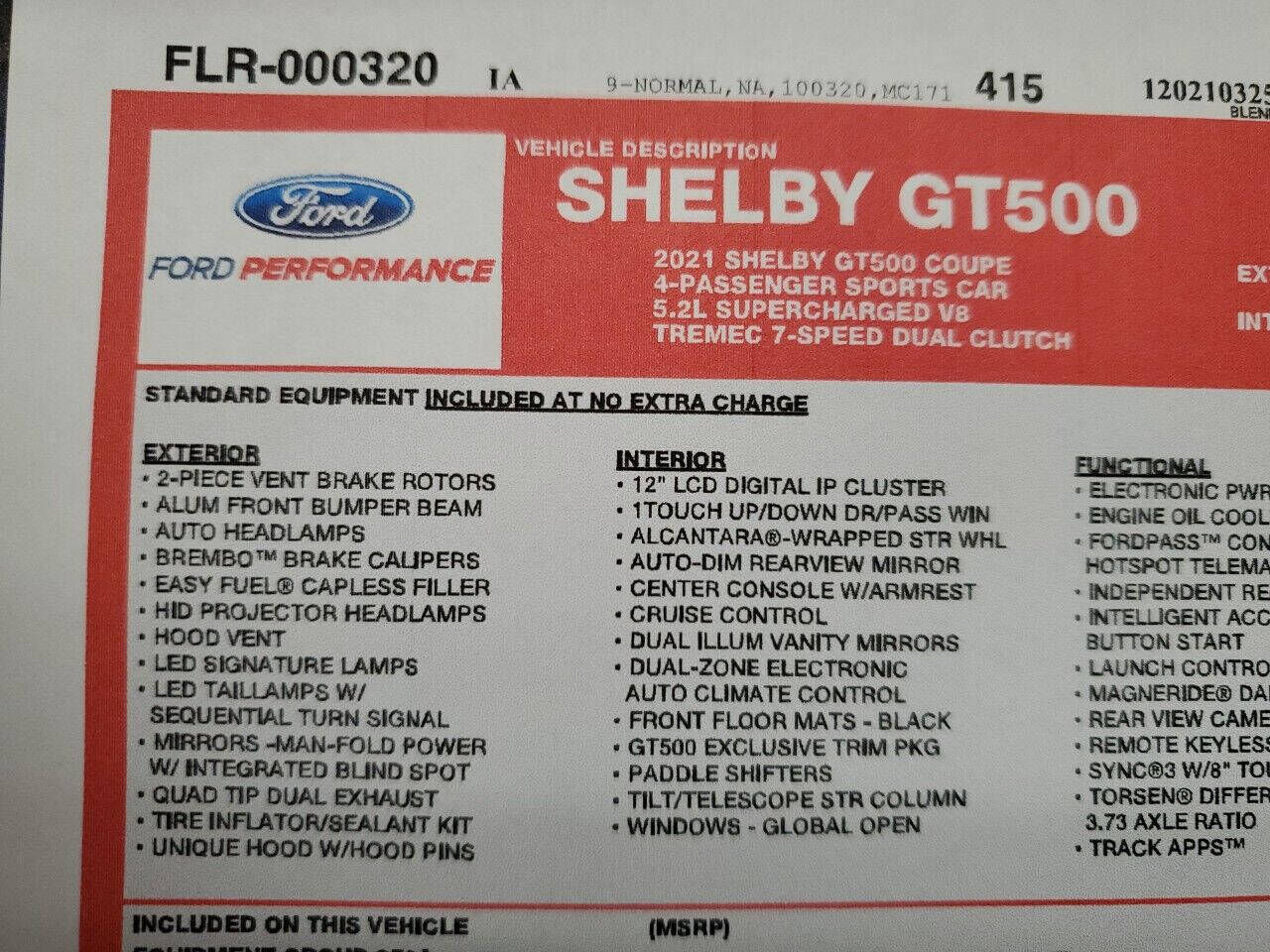 2021 FORD Mustang