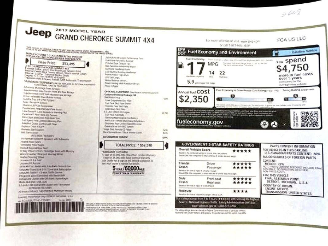 2017 JEEP Grand Cherokee