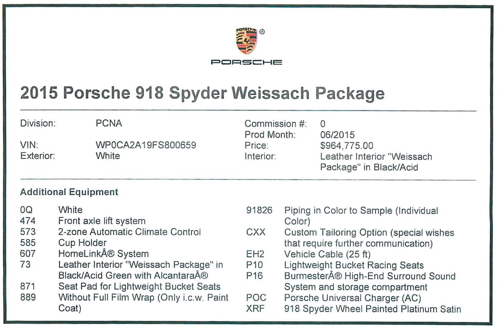 Porsche 918