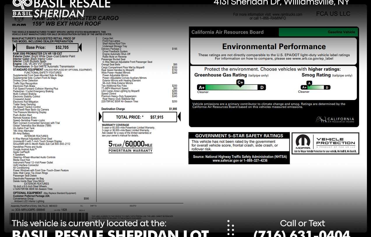 2023 RAM Promaster 3500