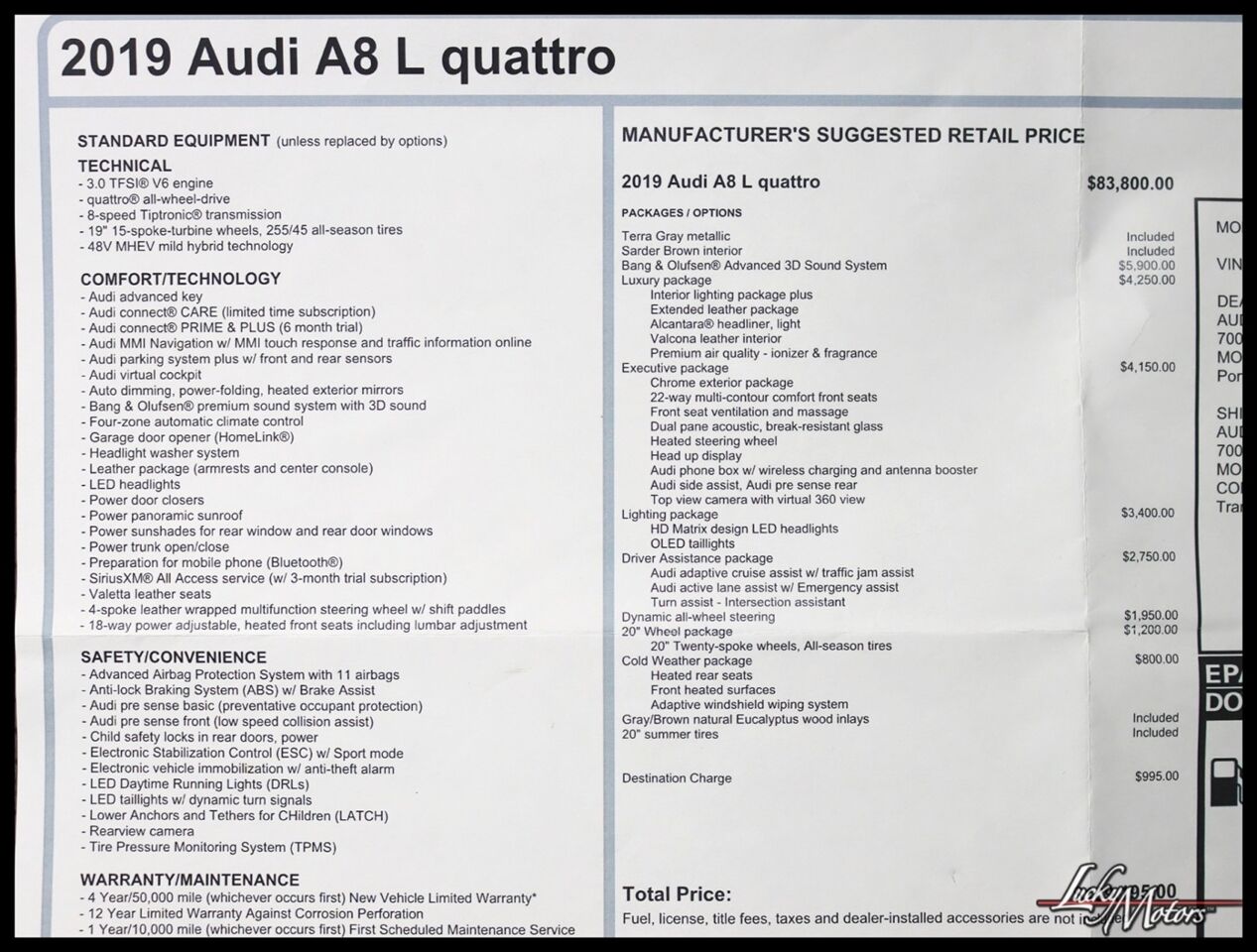 2019 Audi A8