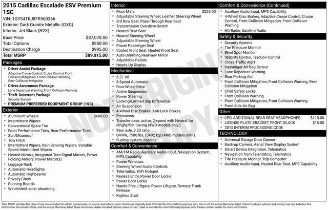 2015 CADILLAC Escalade