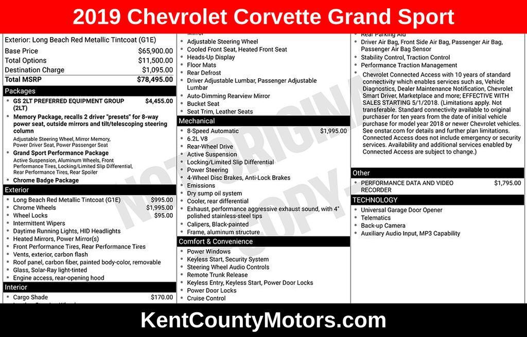 2019 CHEVROLET Corvette