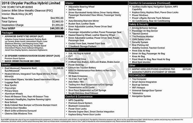 2018 CHRYSLER Pacifica