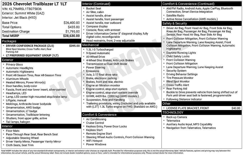 2026 CHEVROLET Trailblazer