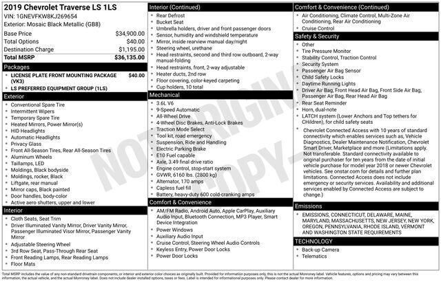 2019 CHEVROLET Traverse