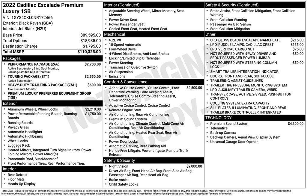 2022 CADILLAC Escalade