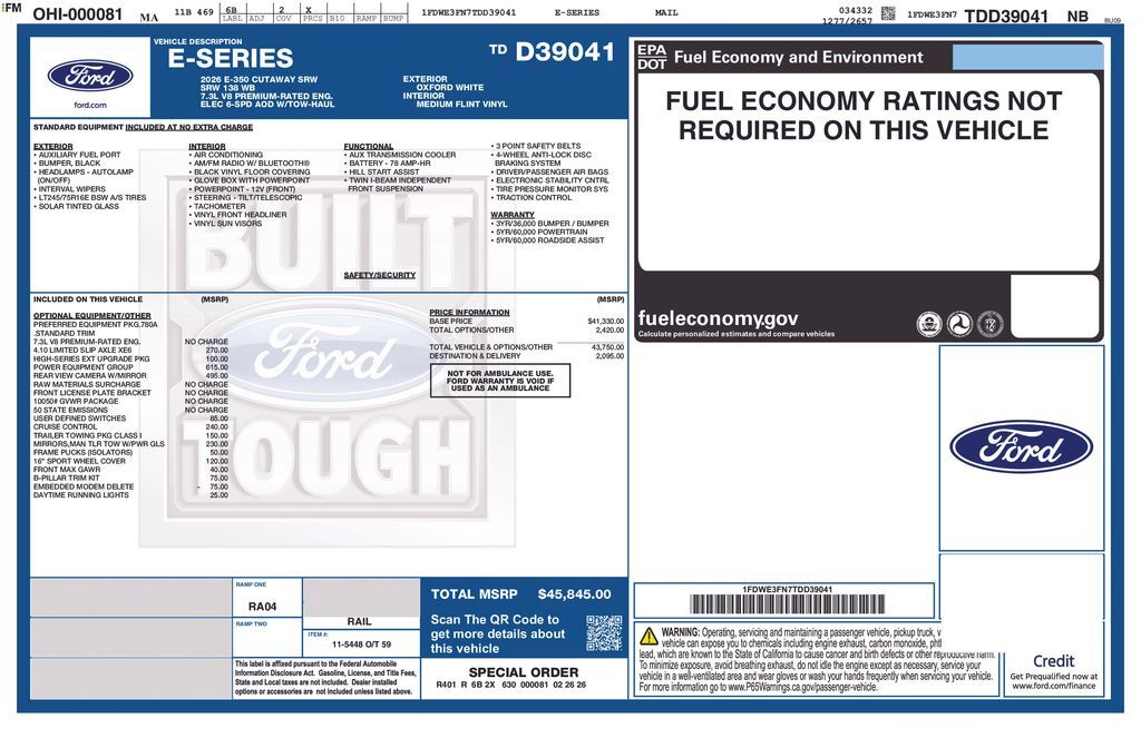 2026 FORD E-350