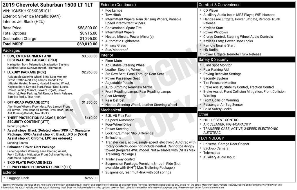 2019 CHEVROLET Suburban