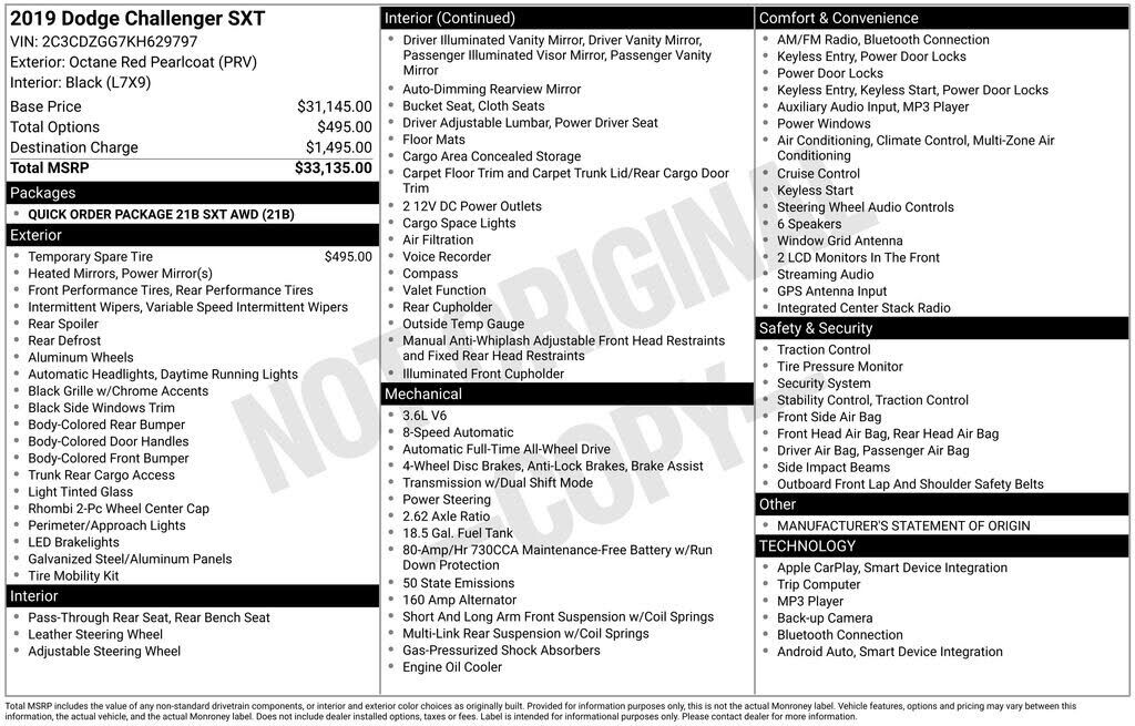 2019 DODGE Challenger