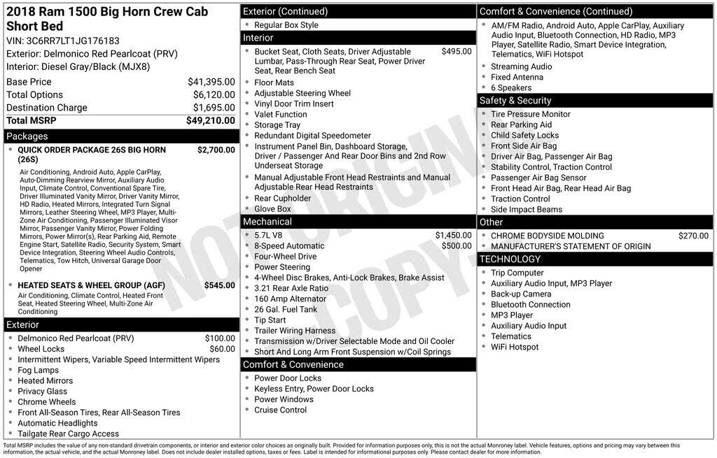 2018 RAM 1500