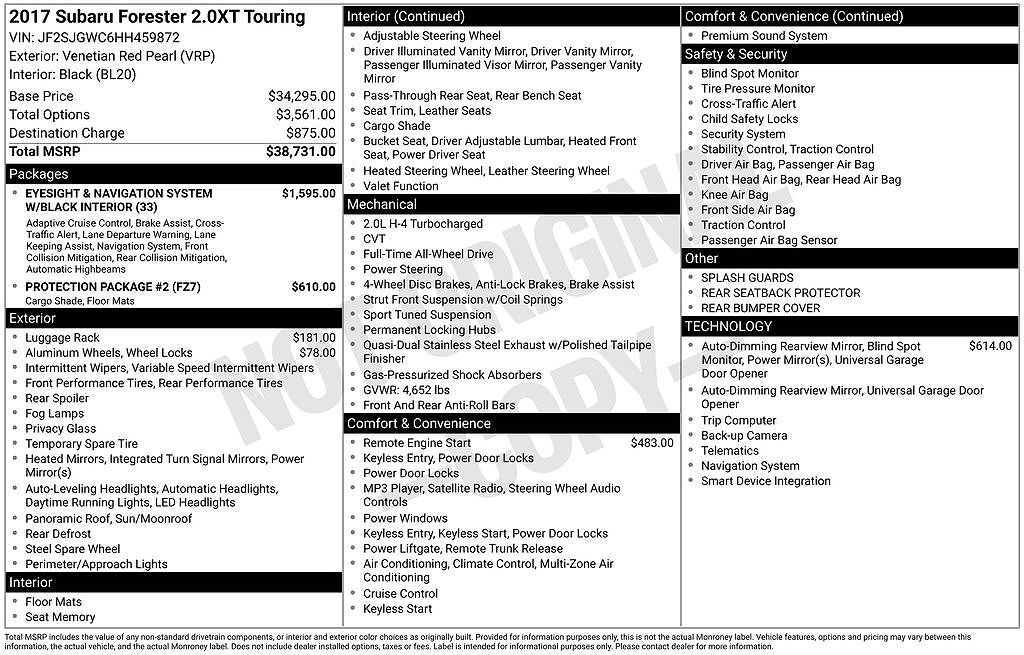2017 SUBARU Forester