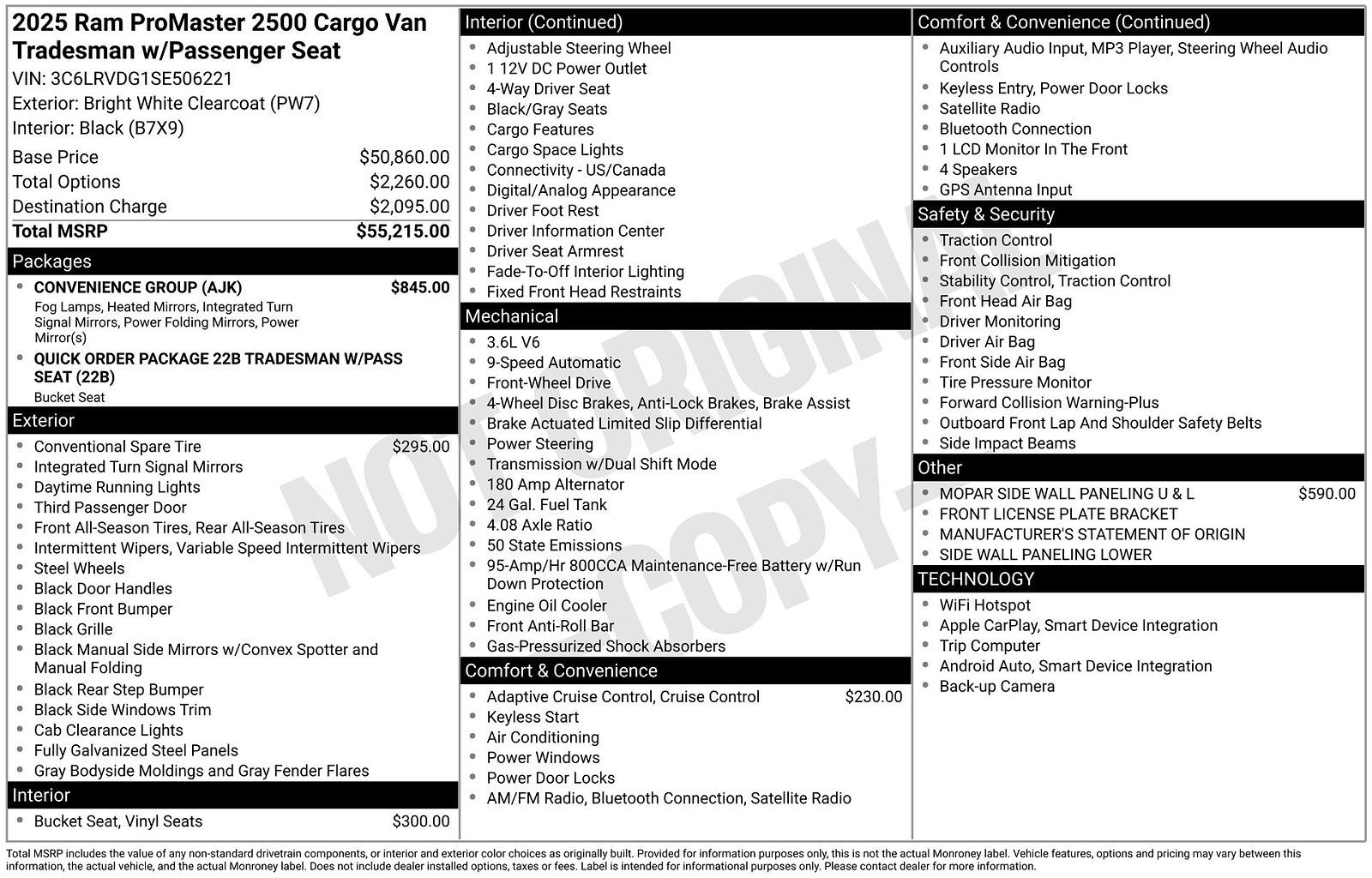 2025 RAM Promaster 2500