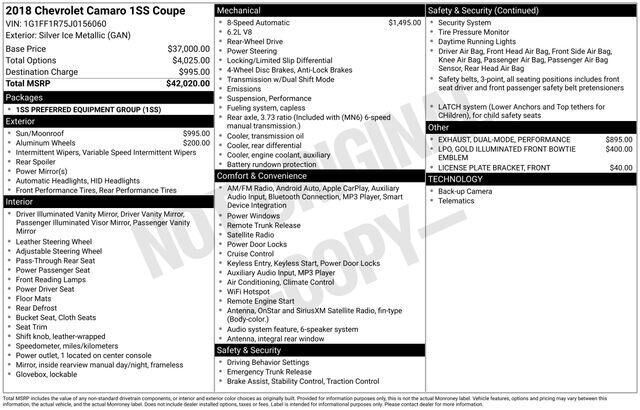 2018 CHEVROLET Camaro