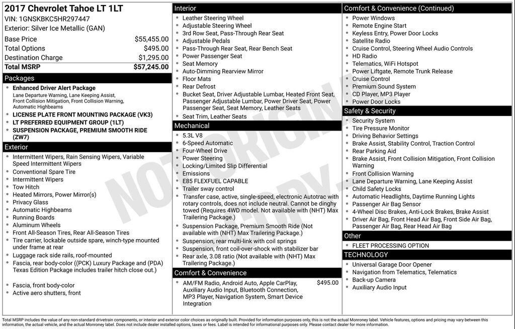 2017 CHEVROLET Tahoe