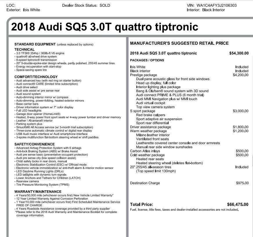 2018 Audi SQ5