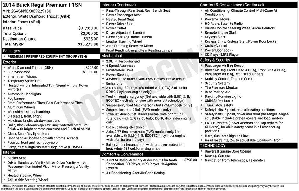 2014 BUICK Regal