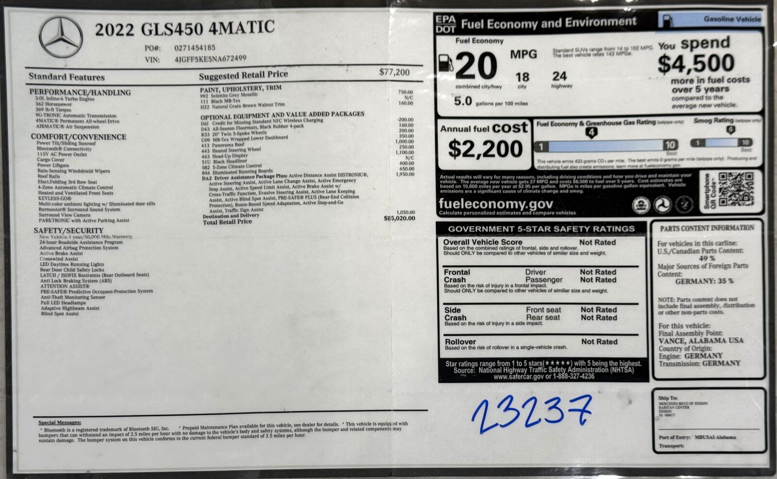 2022 MERCEDES-BENZ GLS-Class