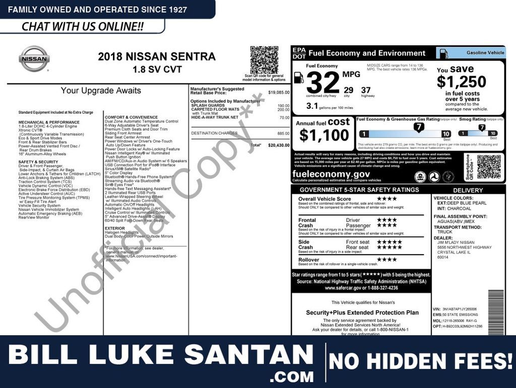 2018 NISSAN Sentra