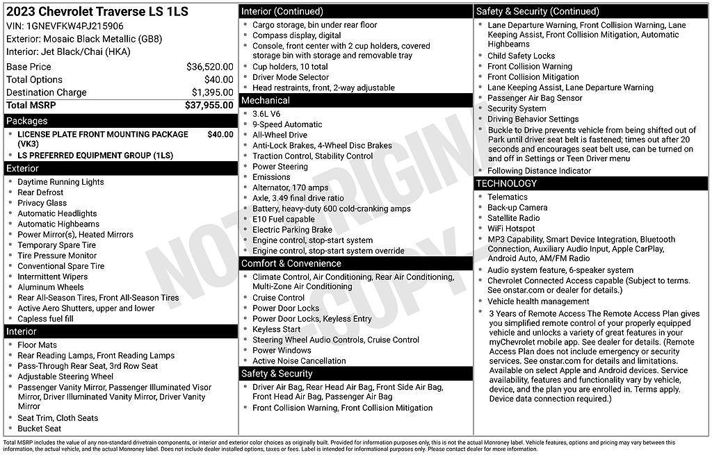 2023 CHEVROLET Traverse