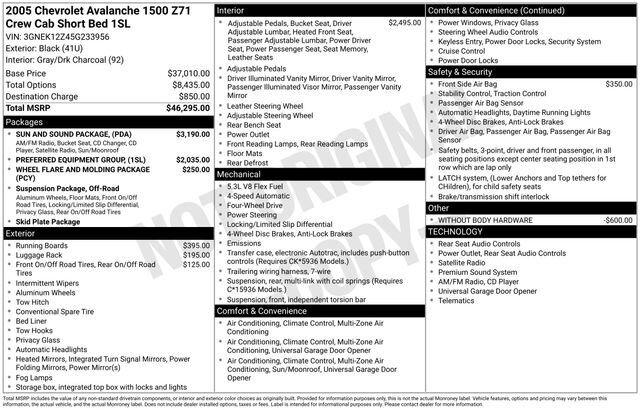 2005 CHEVROLET Avalanche