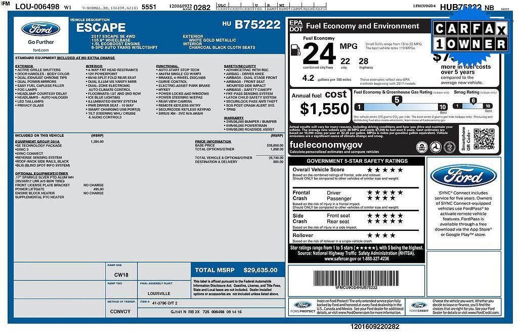 2017 FORD Escape