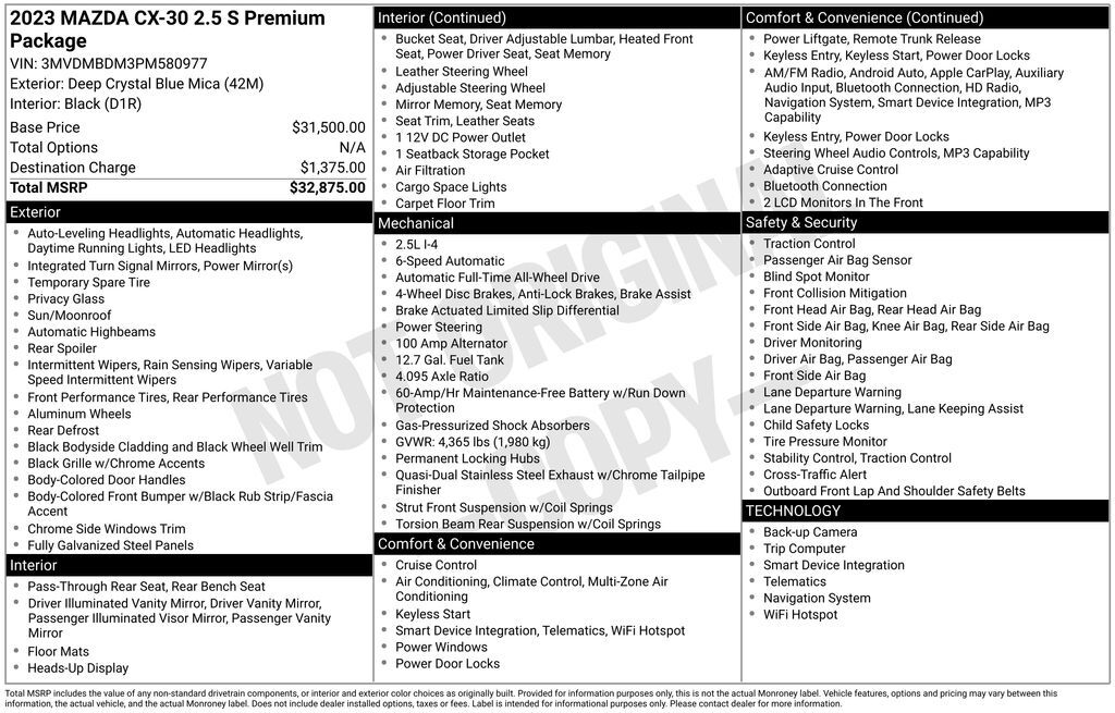 2023 MAZDA CX-30