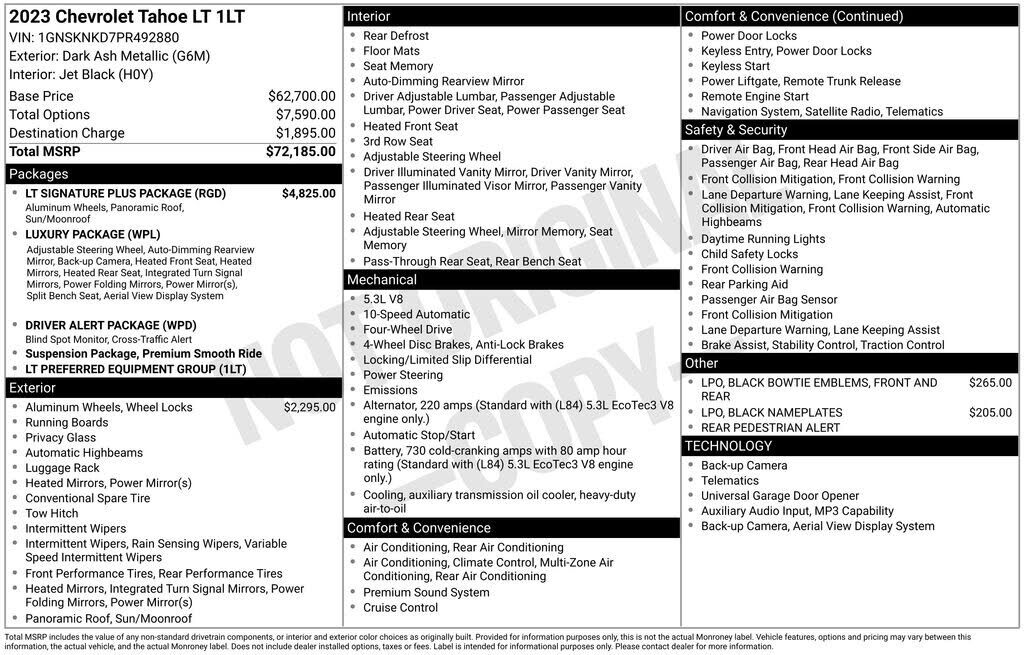 2023 CHEVROLET Tahoe