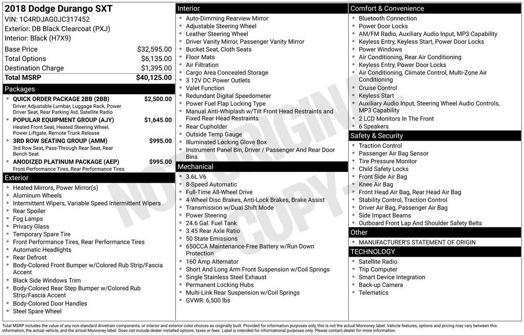 2018 DODGE Durango
