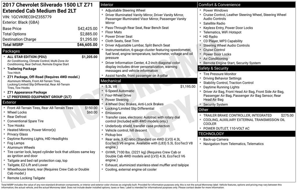 2017 CHEVROLET Silverado