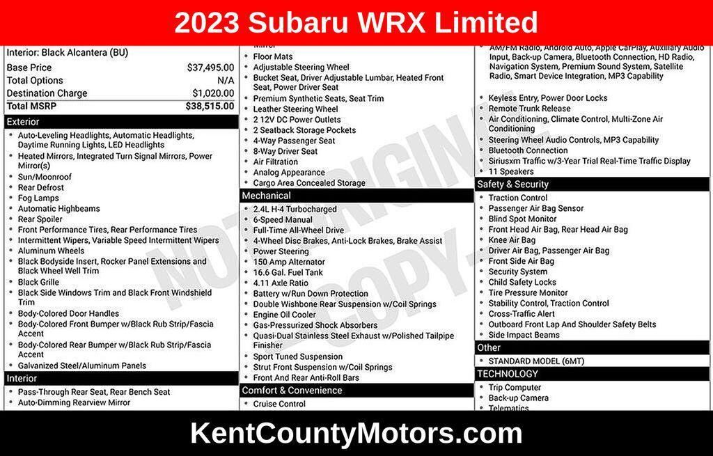 2023 SUBARU WRX