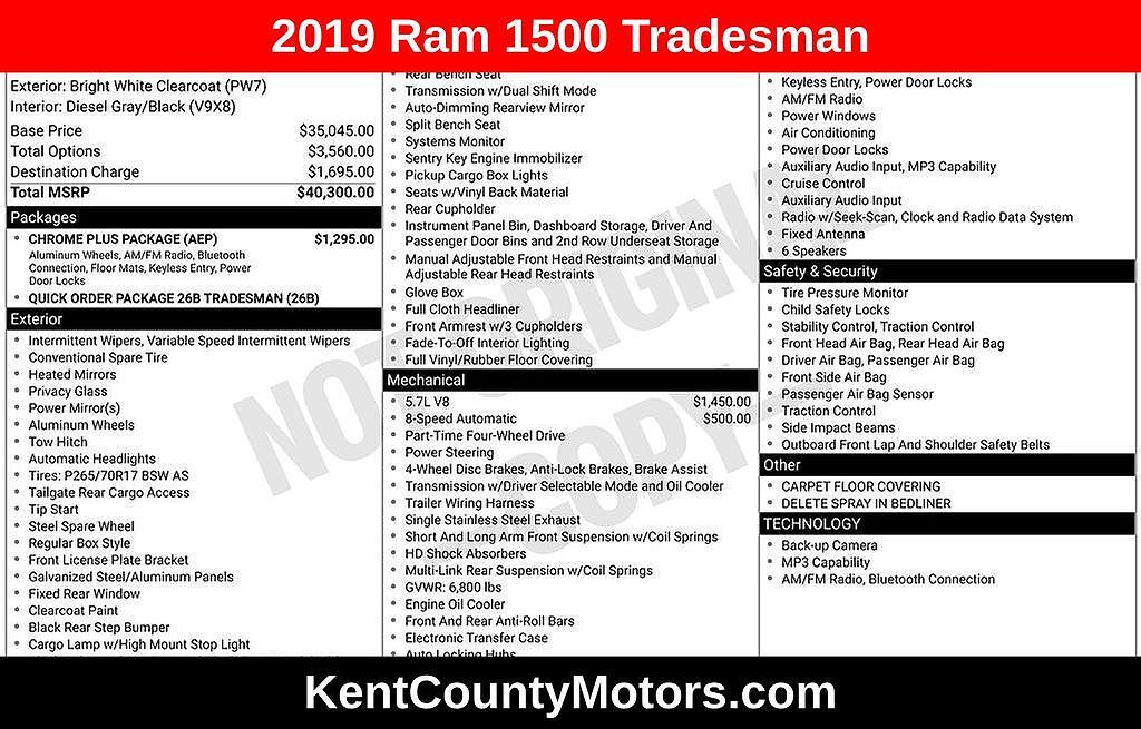 2019 RAM 1500