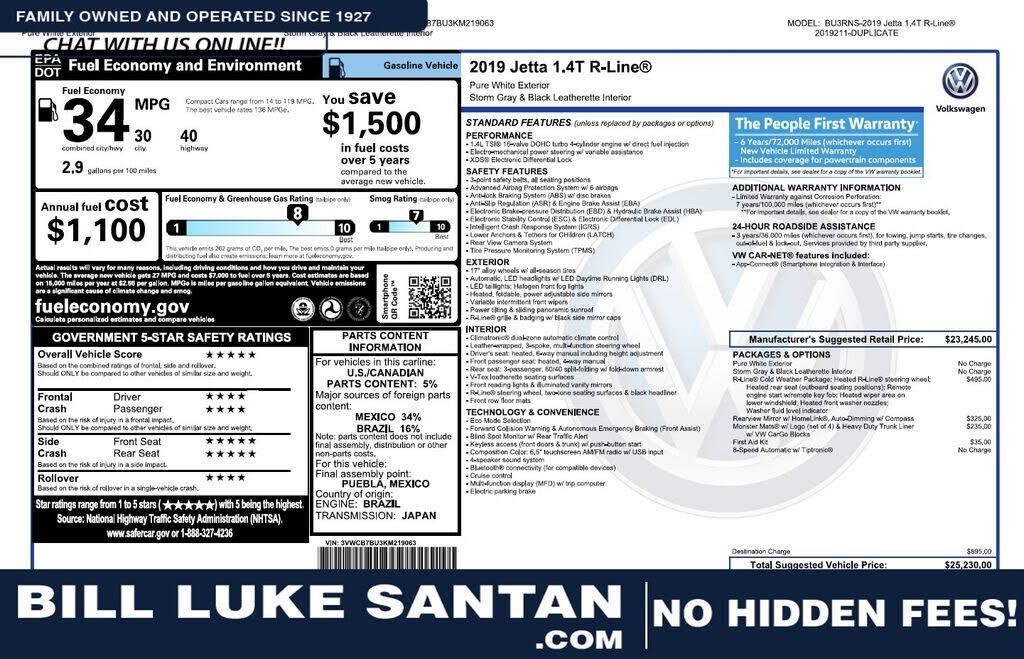 2019 VOLKSWAGEN Jetta
