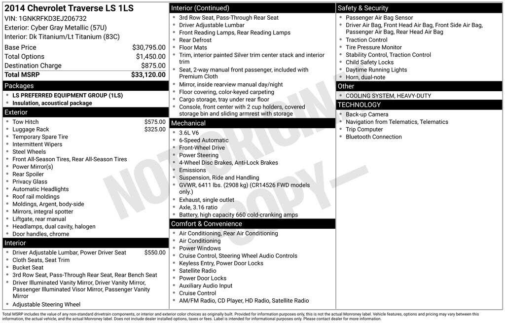 2014 CHEVROLET Traverse