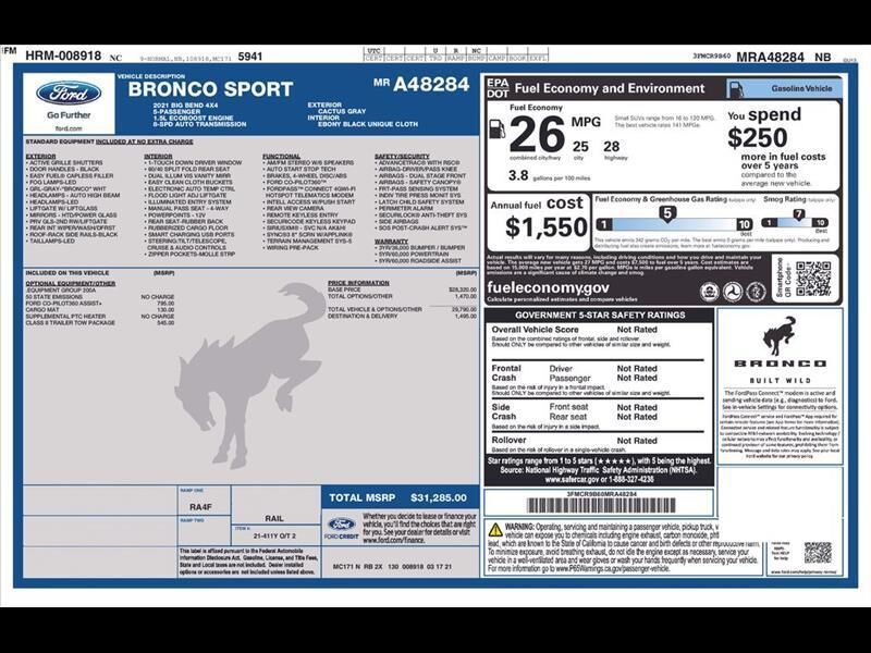 2021 FORD Bronco
