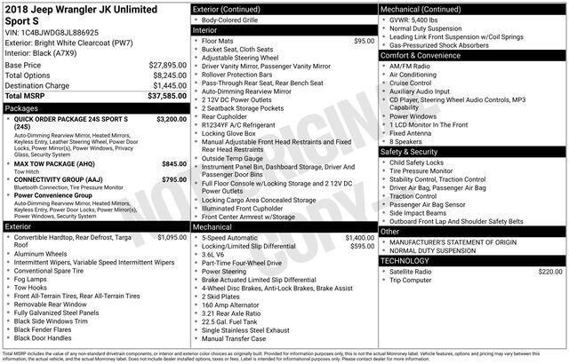 2018 JEEP Wrangler JK