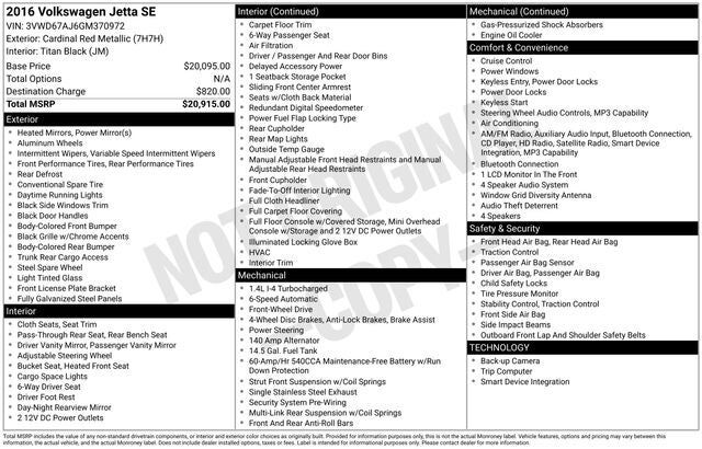 2016 VOLKSWAGEN Jetta
