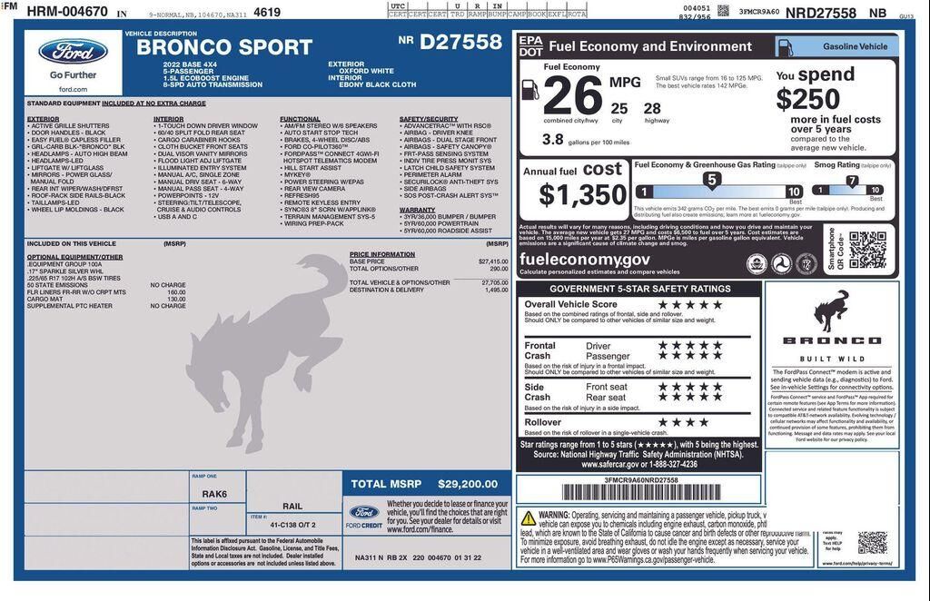 2022 FORD Bronco
