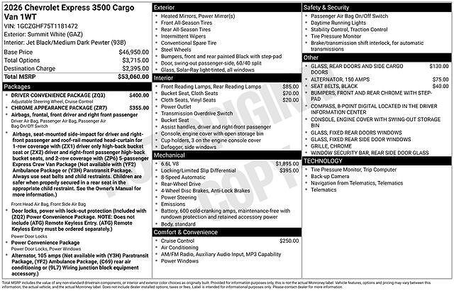 2026 CHEVROLET Express