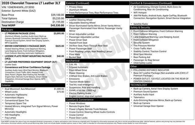 2020 CHEVROLET Traverse