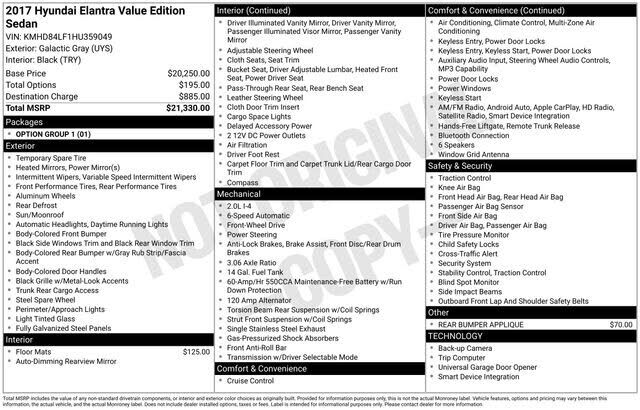 2017 HYUNDAI Elantra
