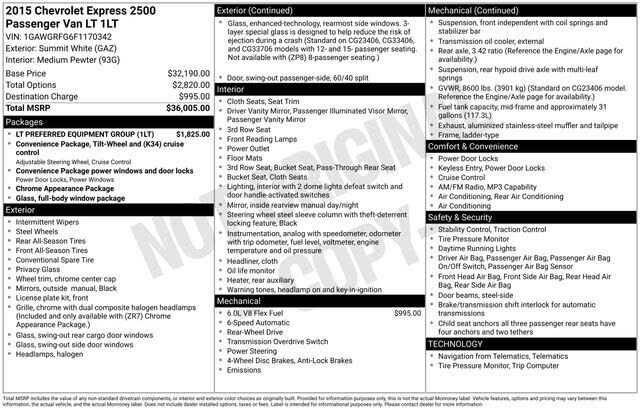 2015 CHEVROLET Express
