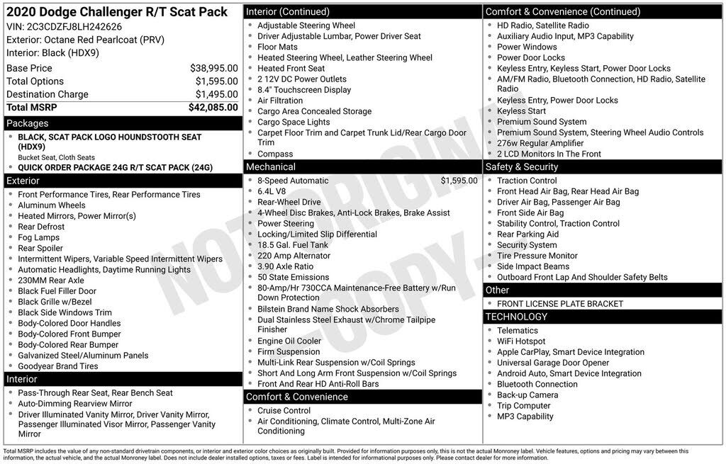 2020 DODGE Challenger