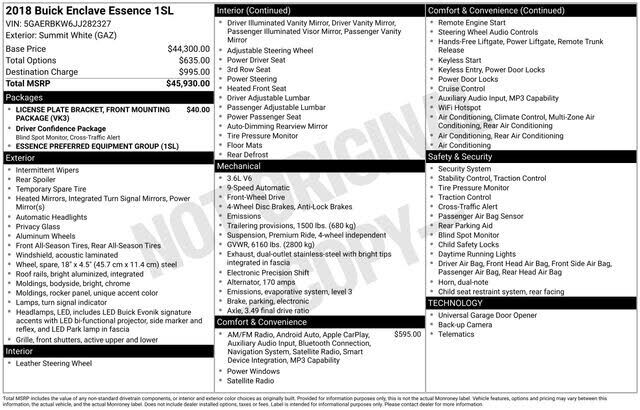 2018 BUICK Enclave