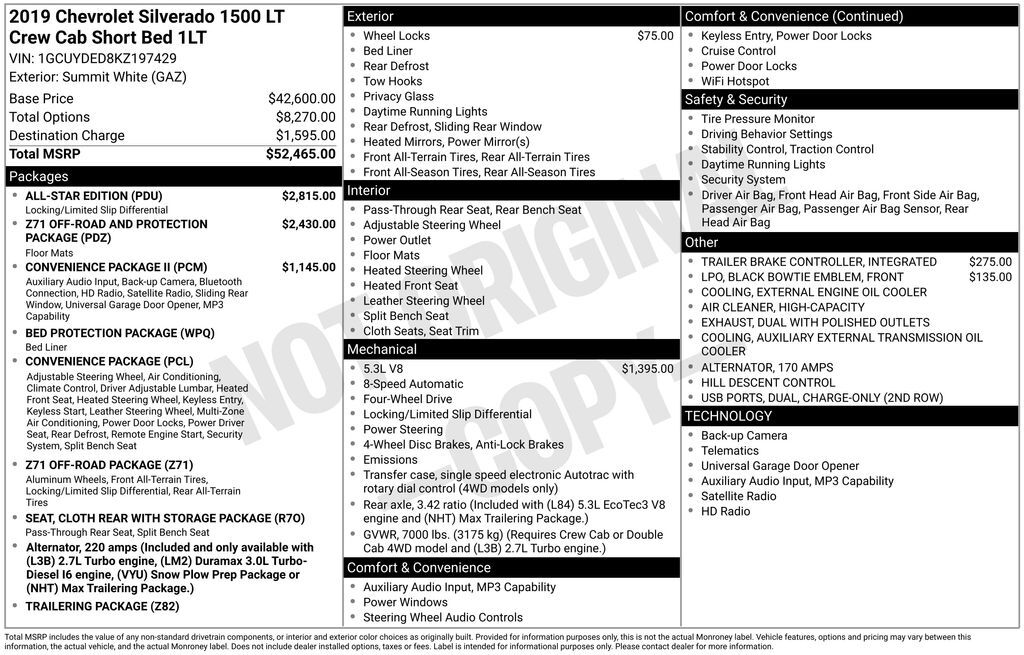 2019 CHEVROLET Silverado