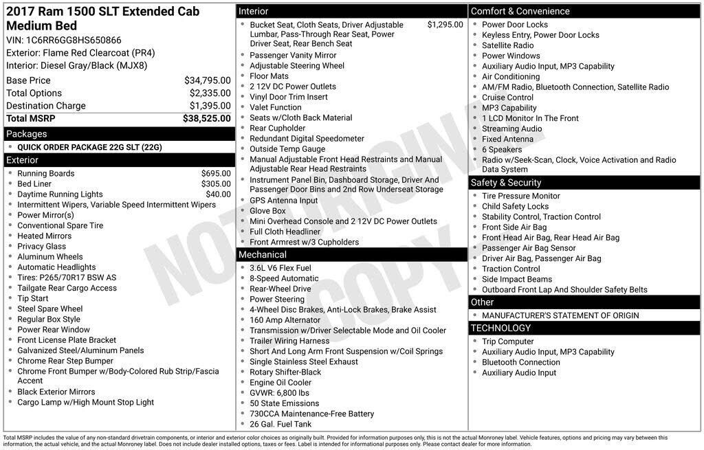 2017 RAM 1500