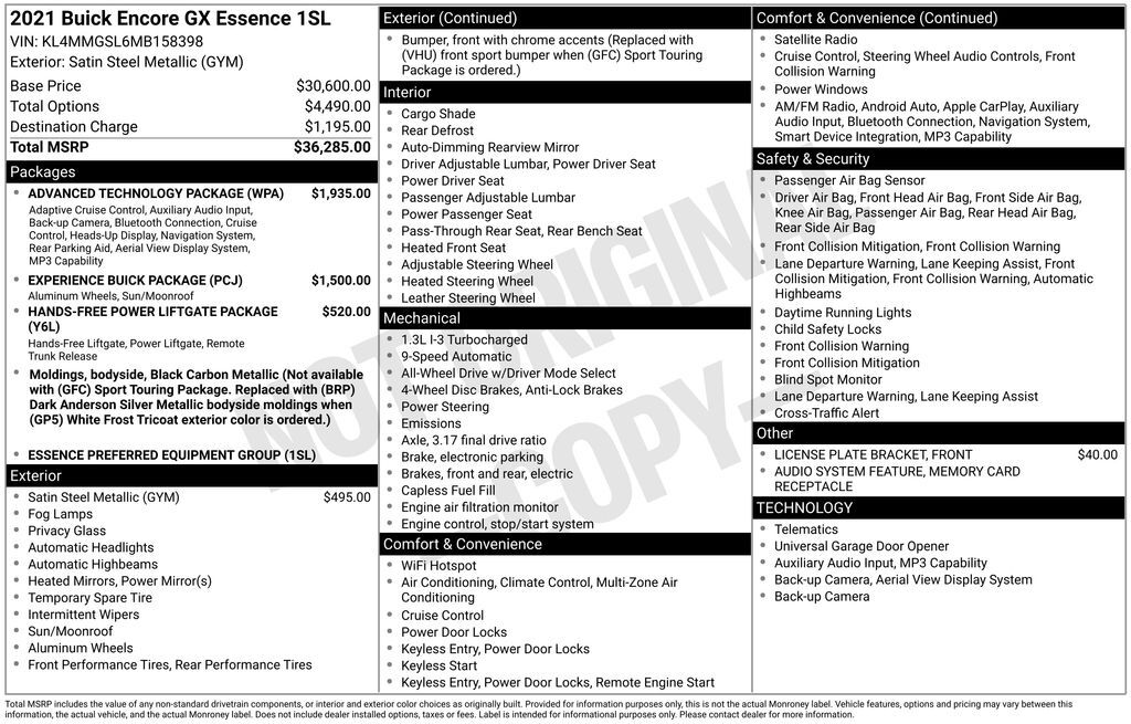 2021 BUICK Encore GX